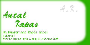 antal kapas business card