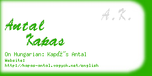antal kapas business card